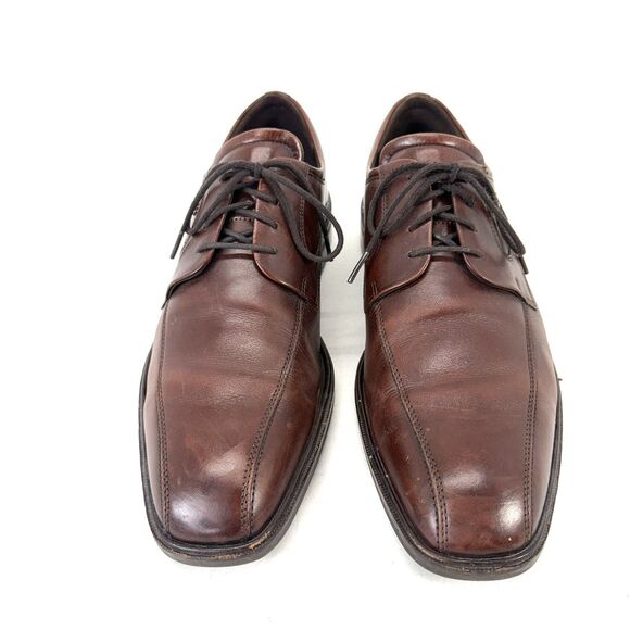 Mens Ecco Brown Leather 49784 Berlin Apron Toe Oxford Loafers Shoes Size 11  44 main image 5
